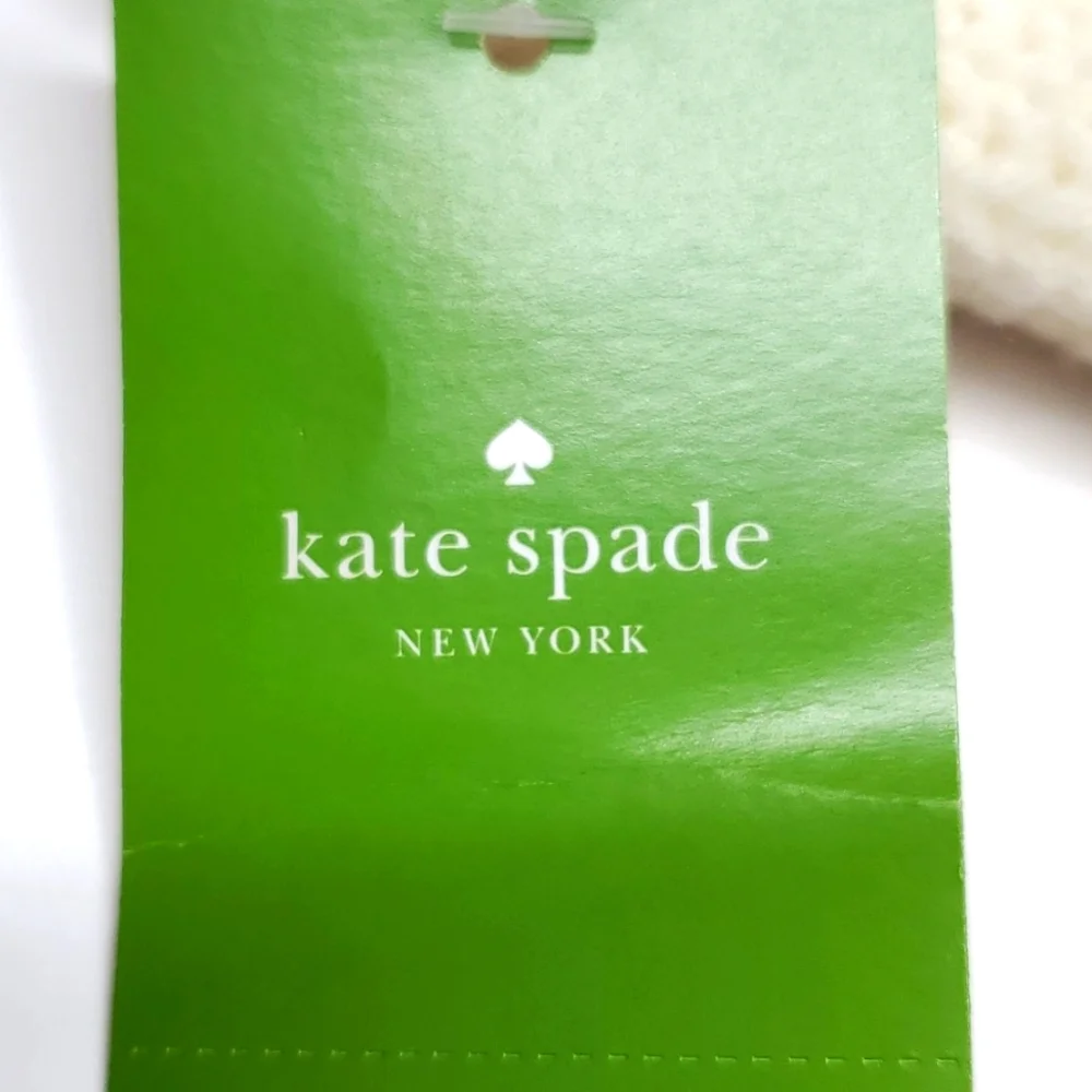 Kate Spade New York Off White Gathered Bow Neckwarmer NWT